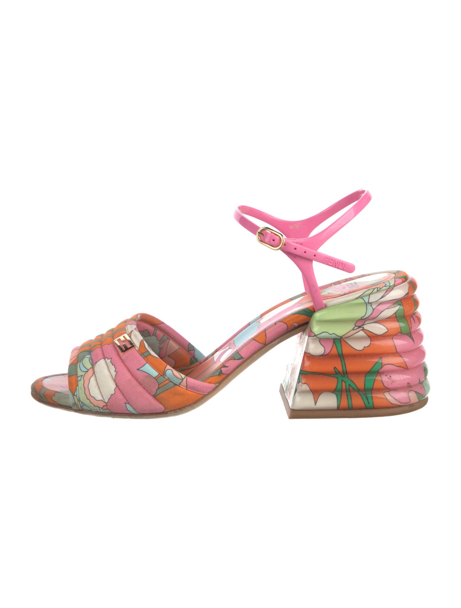 Fendi Floral Print Sandals