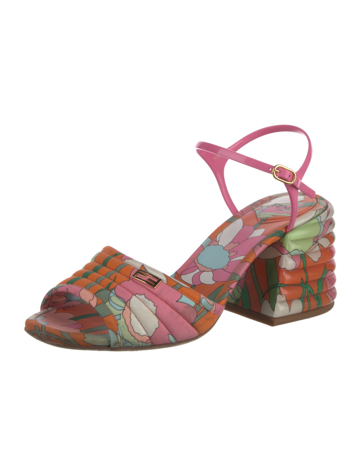 Fendi Floral Print Sandals