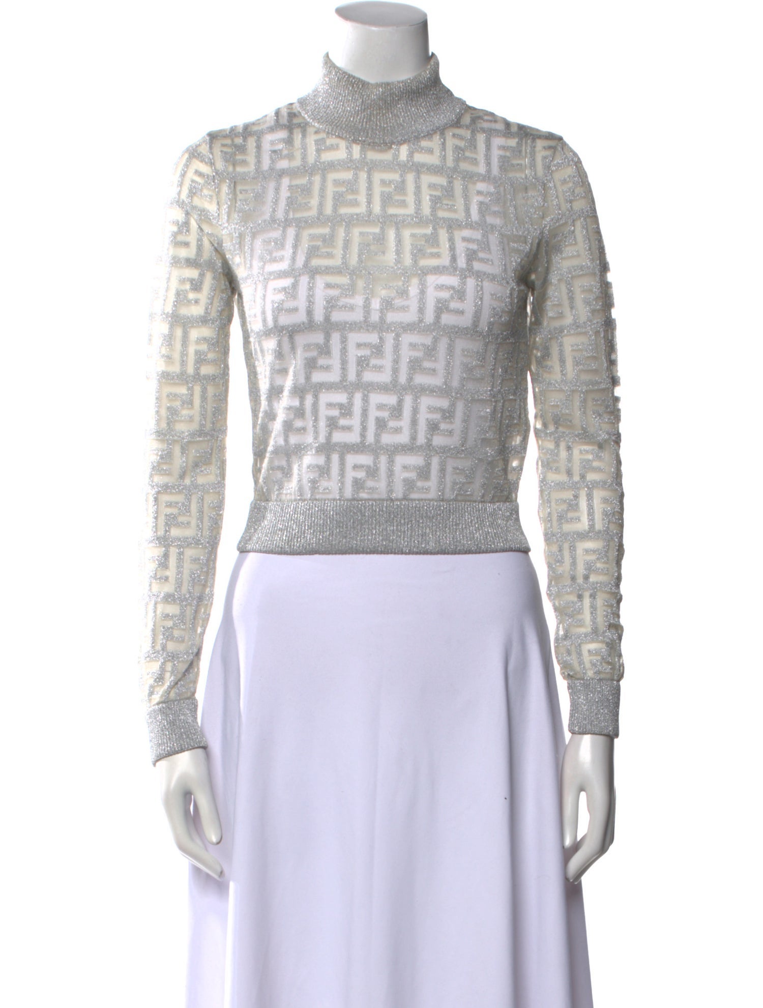 Fendi Printed Turtleneck Sweater