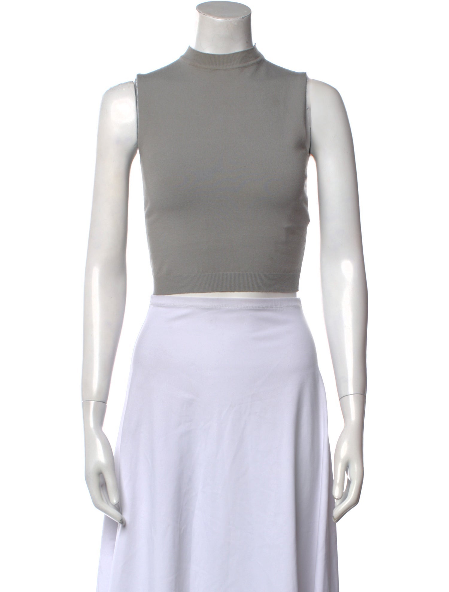 Fendi Mock Neck Sleeveless Crop Top