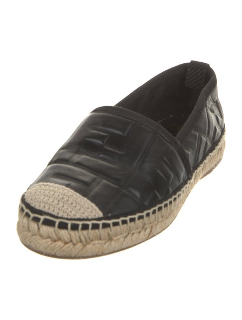 Fendi Zucca FF Logo Leather Espadrilles