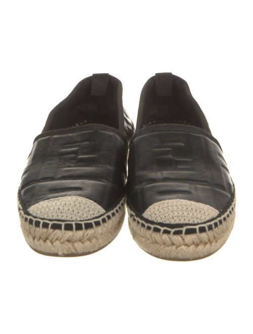 Fendi Zucca FF Logo Leather Espadrilles