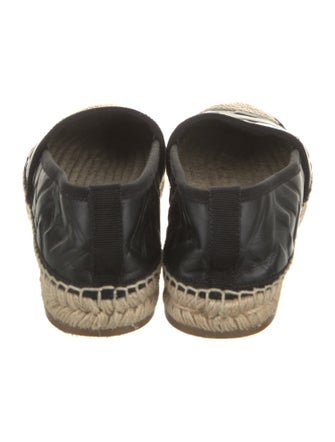 Fendi Zucca FF Logo Leather Espadrilles