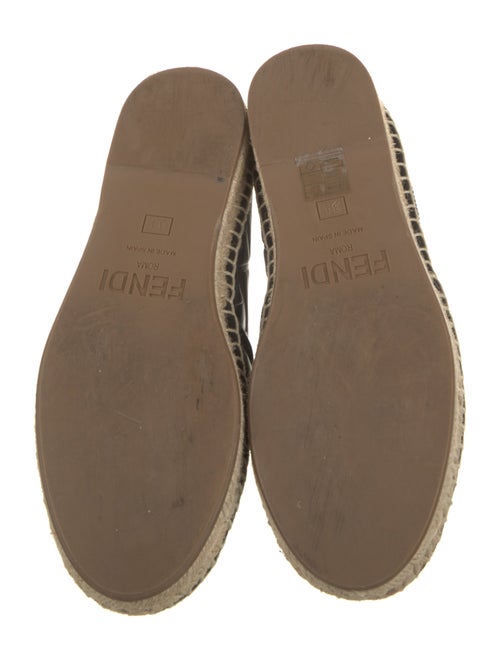 Fendi Zucca FF Logo Leather Espadrilles