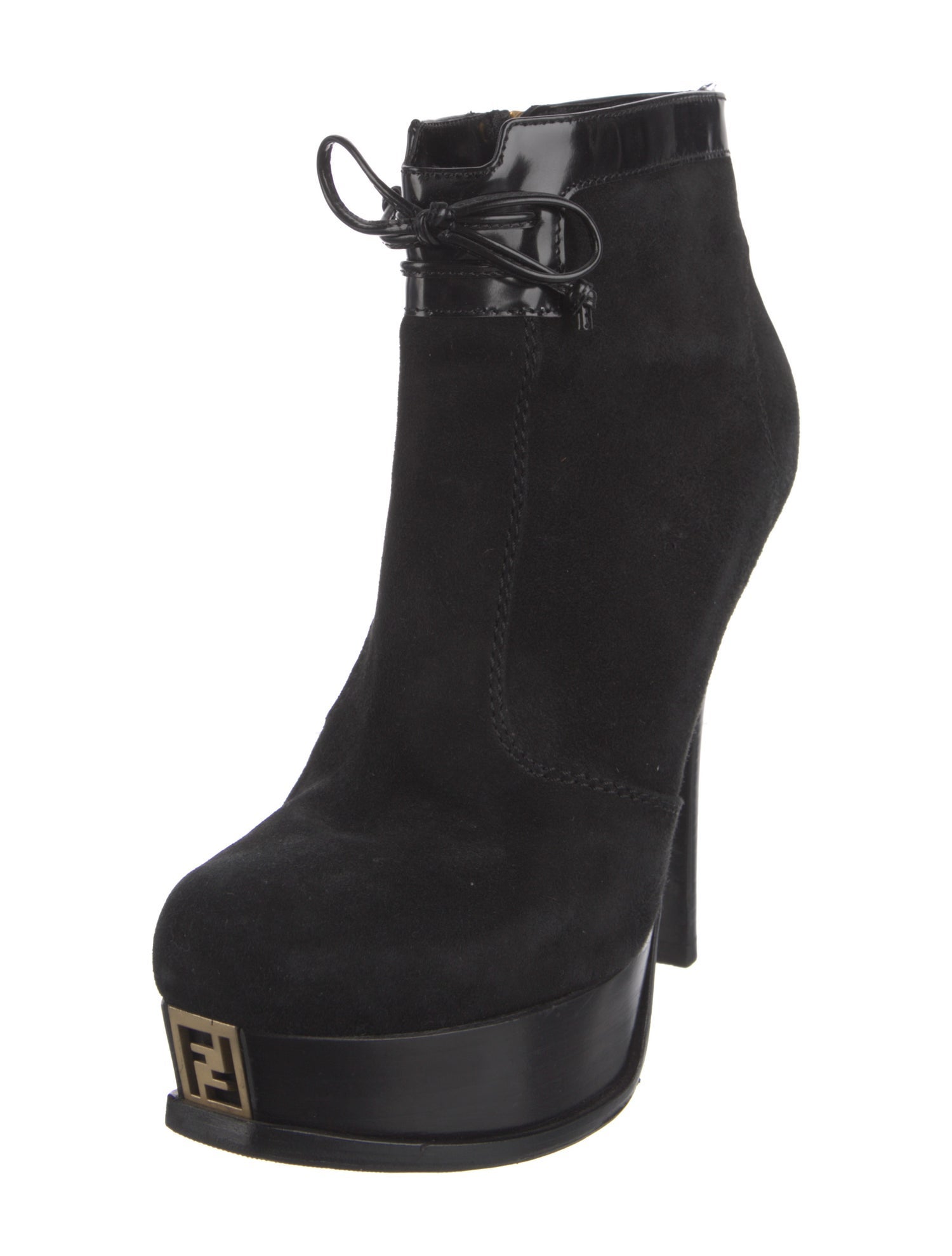 Fendi Suede Bow Accents Boots