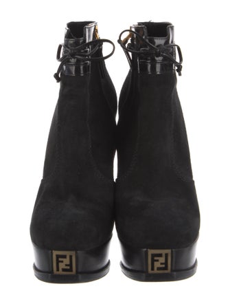 Fendi Suede Bow Accents Boots