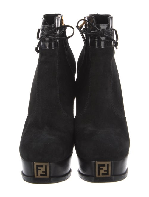 Fendi Suede Bow Accents Boots