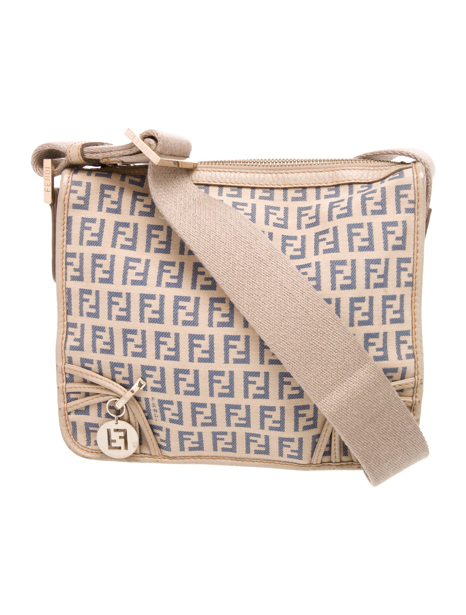 Fendi Zucchino FF Shoulder Bag Vintage