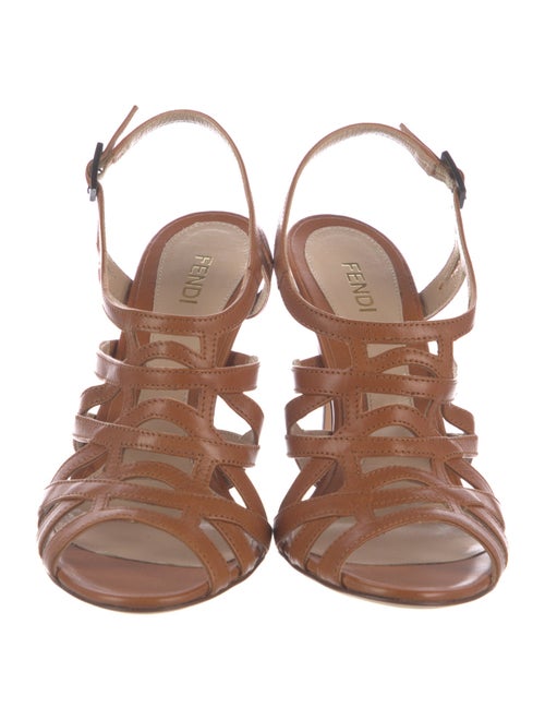 Fendi Leather Slingback Sandals