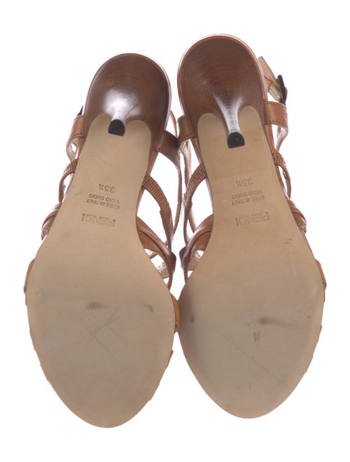 Fendi Leather Slingback Sandals