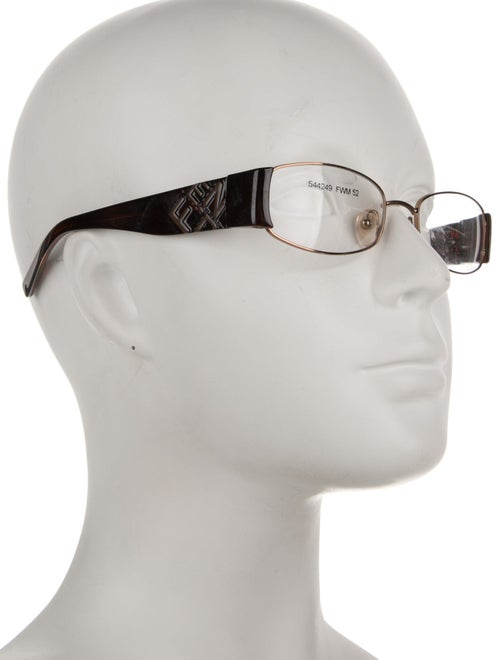 Fendi Zucca FF Logo Round Eyeglasses