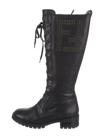 Fendi Leather Lace-Up Boots