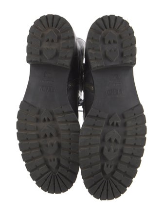 Fendi Leather Lace-Up Boots
