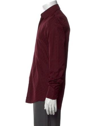 Fendi Zucca FF Logo Long Sleeve Tuxedo Shirt