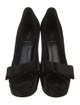 Fendi Satin Bow Accents D'Orsay Pumps