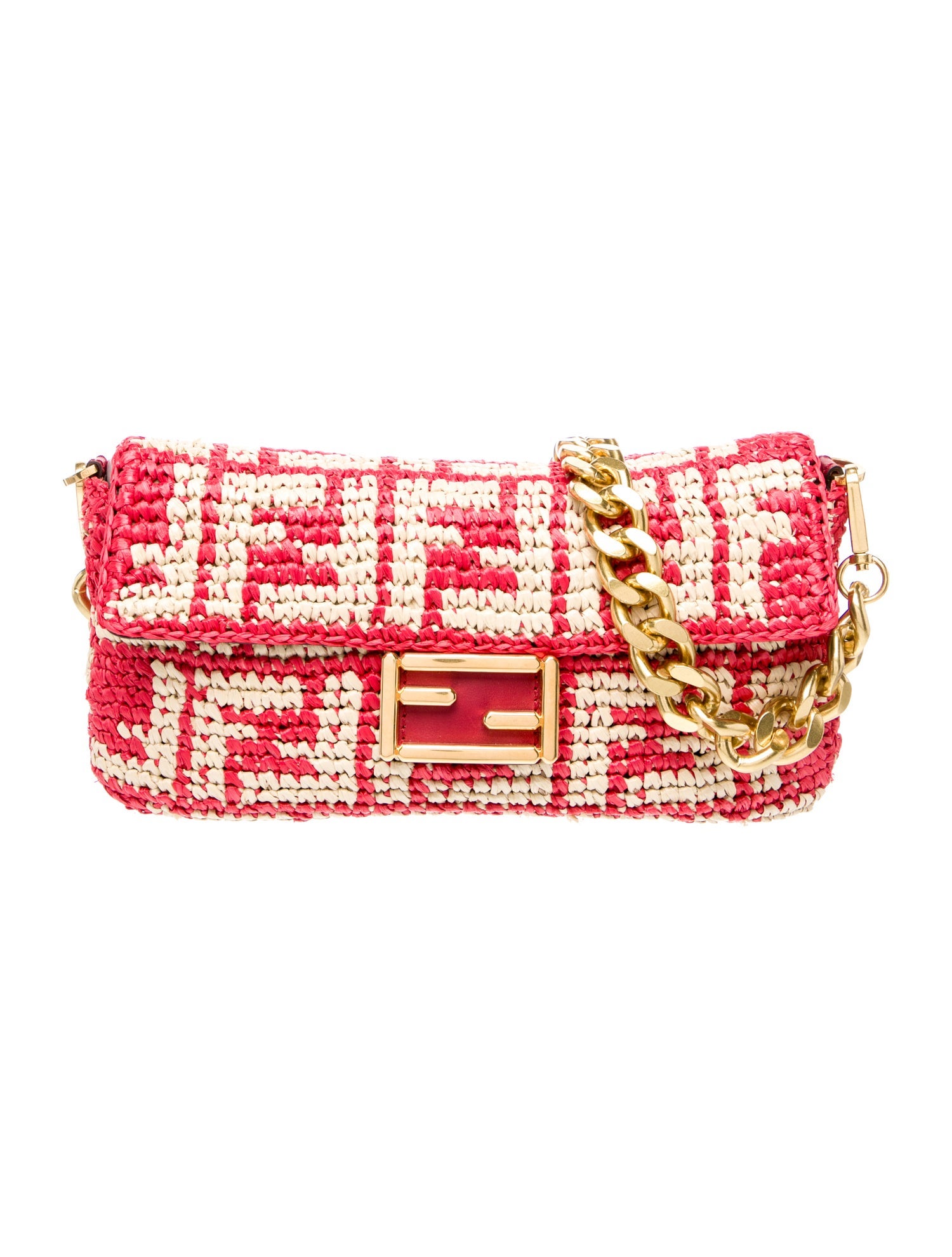 Fendi Raffia Shoulder Bag