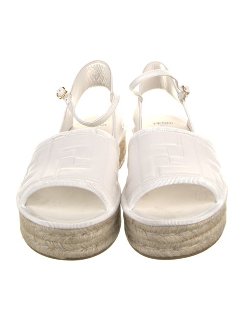 Fendi Zucca FF Logo Leather Espadrilles
