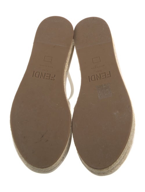 Fendi Zucca FF Logo Leather Espadrilles