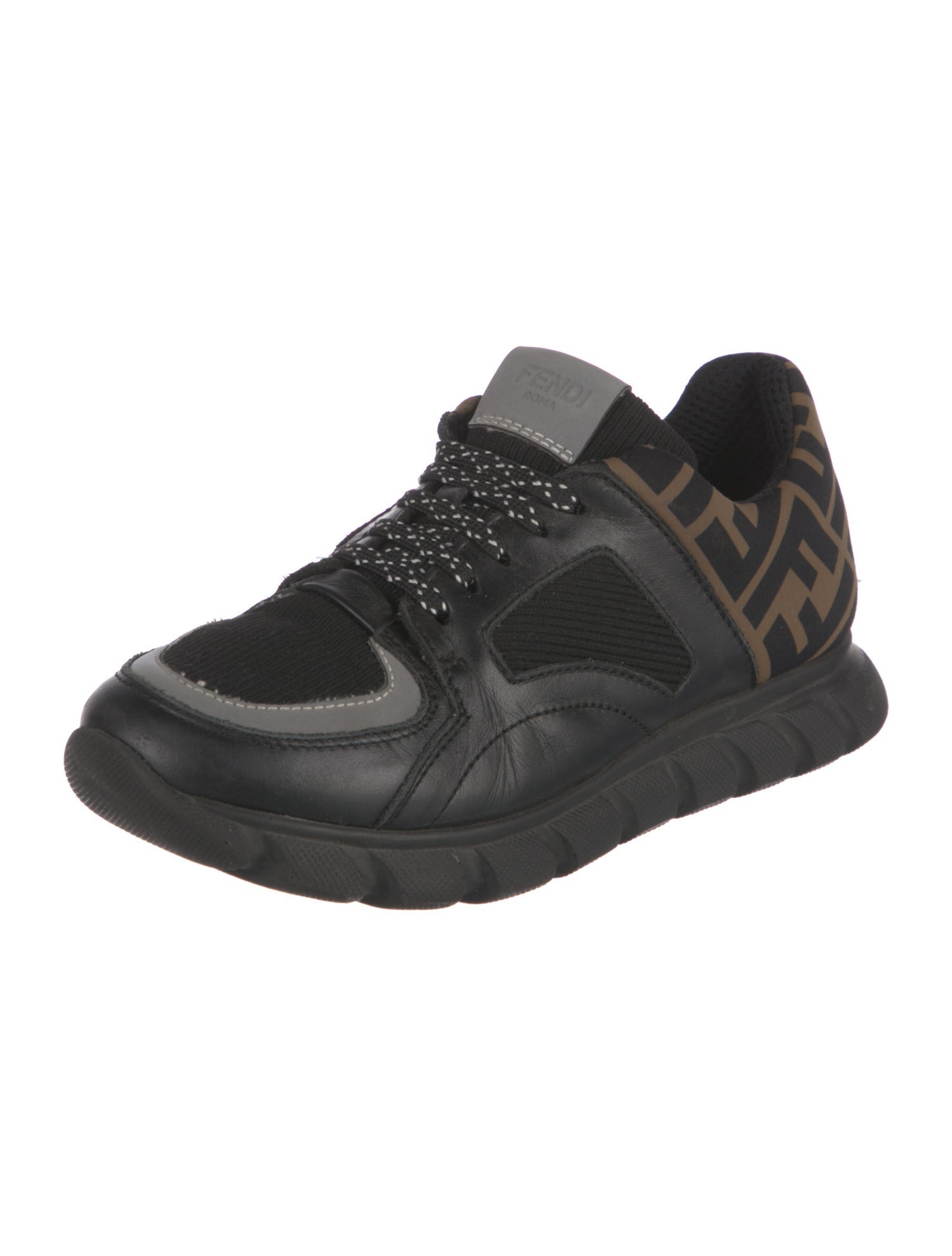 Fendi Zucca FF Logo Leather Sneakers