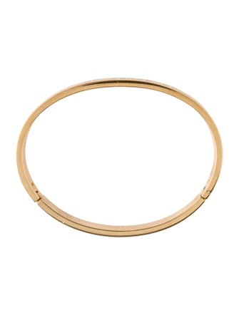 Fendi Enamel FF Forever Hinged Bangle Bracelet