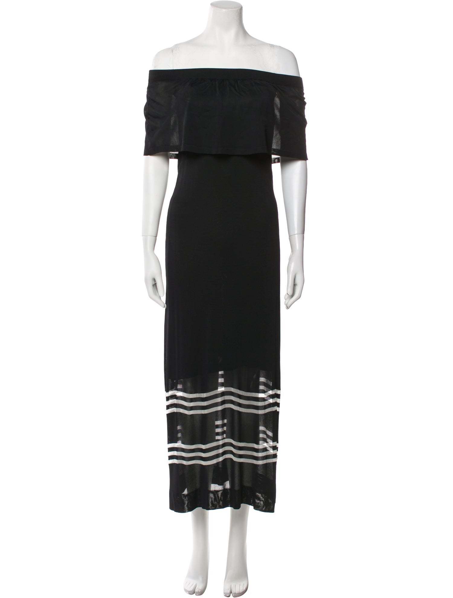 Fendi Off-The-Shoulder Long Dress