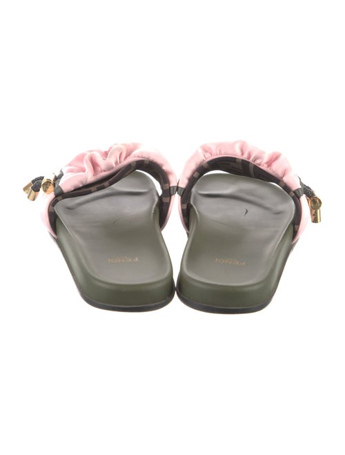 Fendi Zucca FF Logo Satin Slides