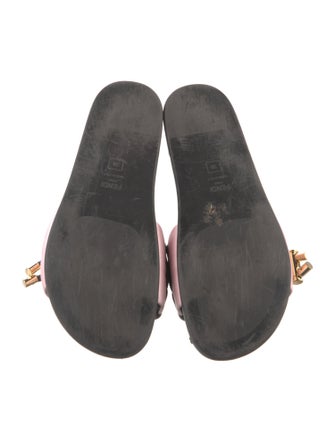 Fendi Zucca FF Logo Satin Slides
