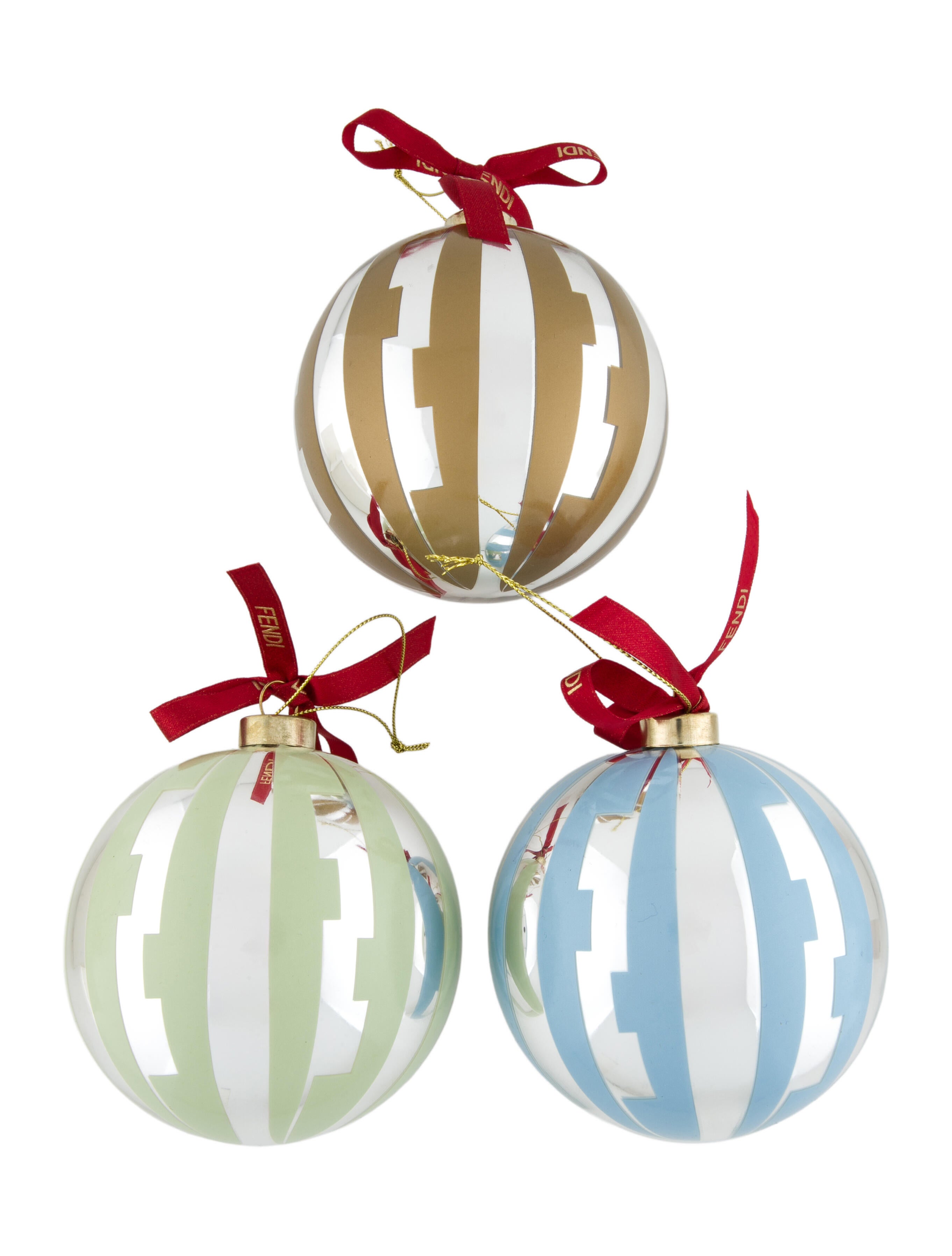 Fendi Christmas Ball Logo Ornaments