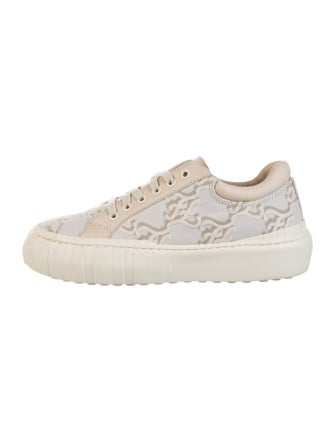 Fendi Karligraphy Accent Canvas Sneakers