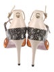 Fendi Leather Printed D'Orsay Pumps