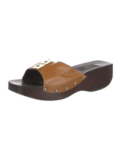 Fendi Leather Slides