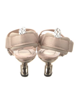 Fendi Zucca FF Logo Mesh Slingback Pumps