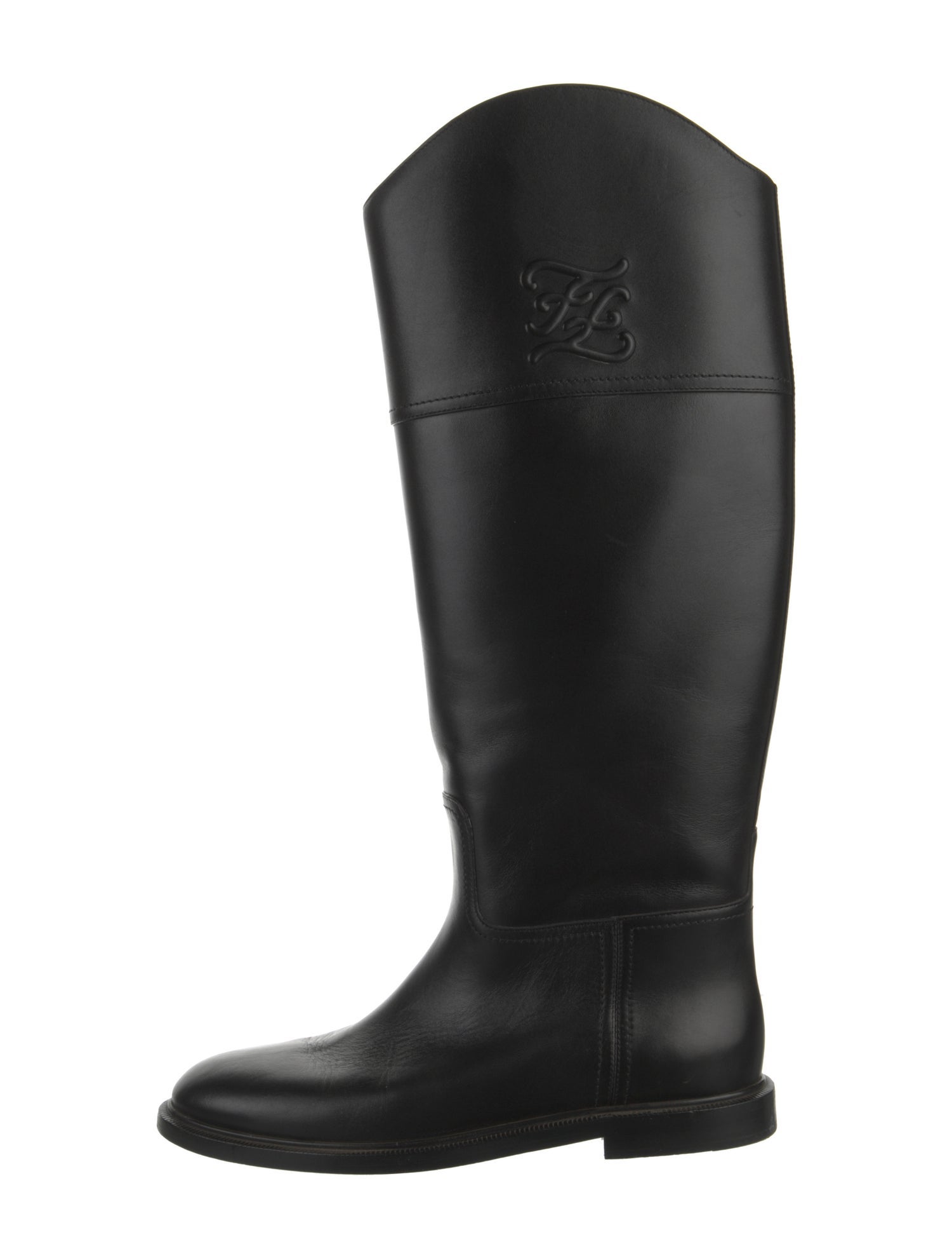 Fendi Leather Riding Boots