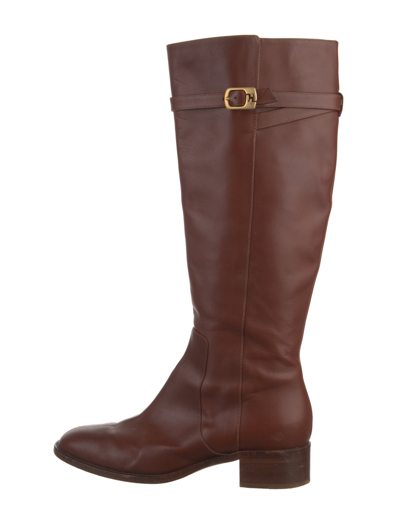 Fendi Leather Riding Boots