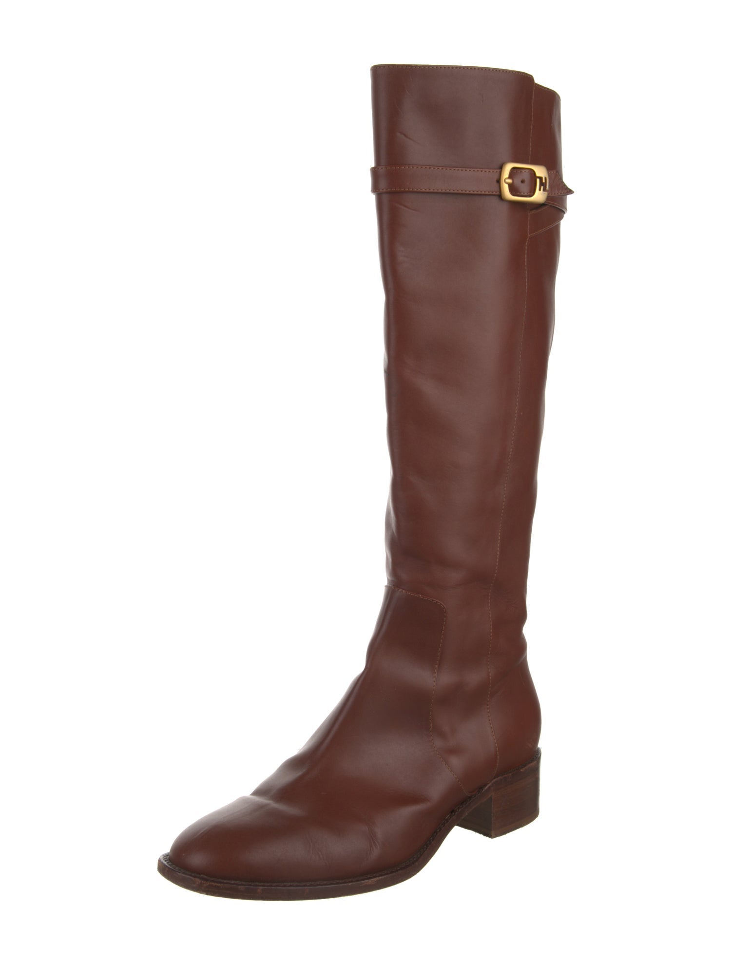 Fendi Leather Riding Boots