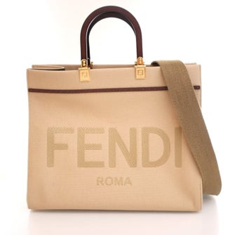 Fendi Canvas Sunshine Shopper Tote