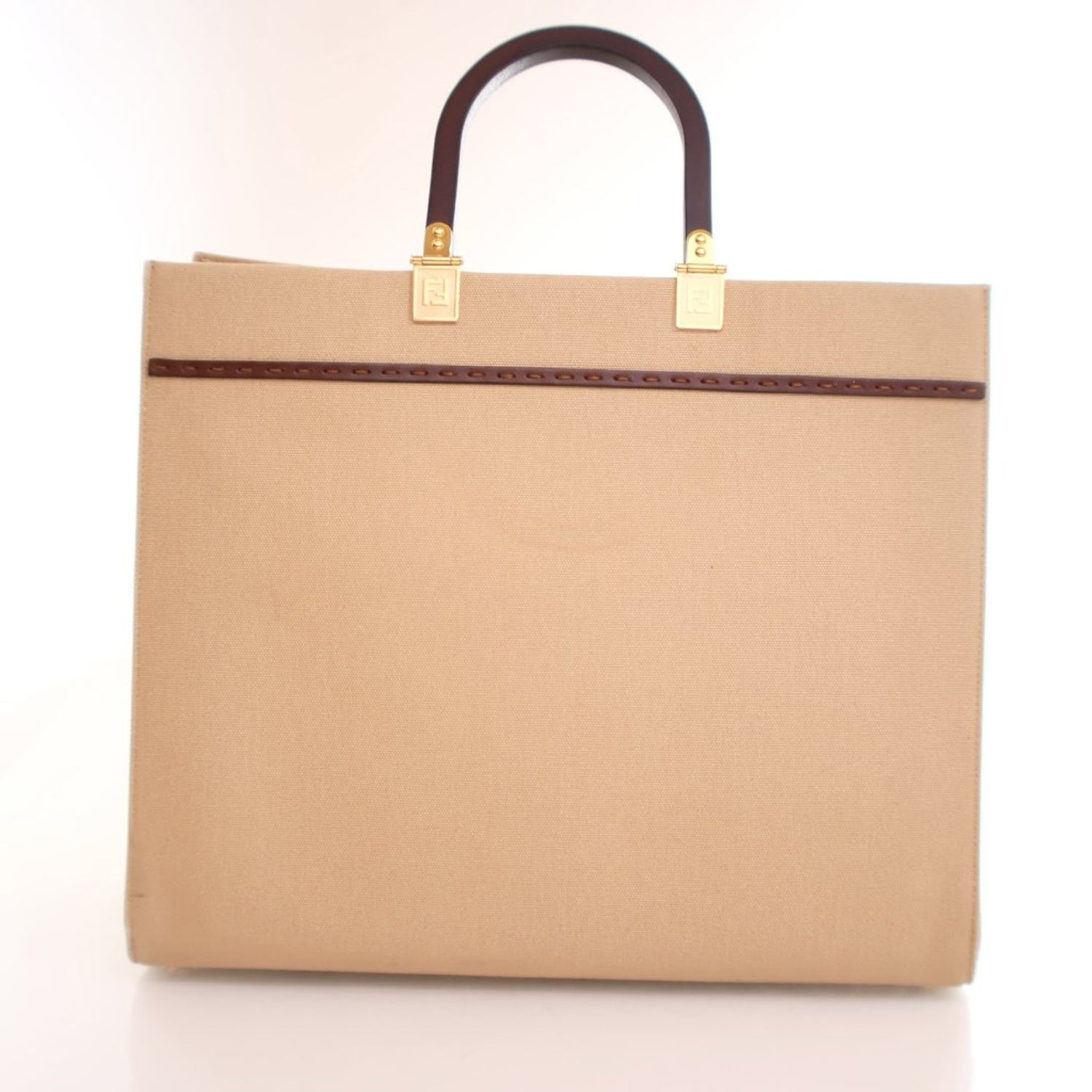 Fendi Canvas Sunshine Shopper Tote