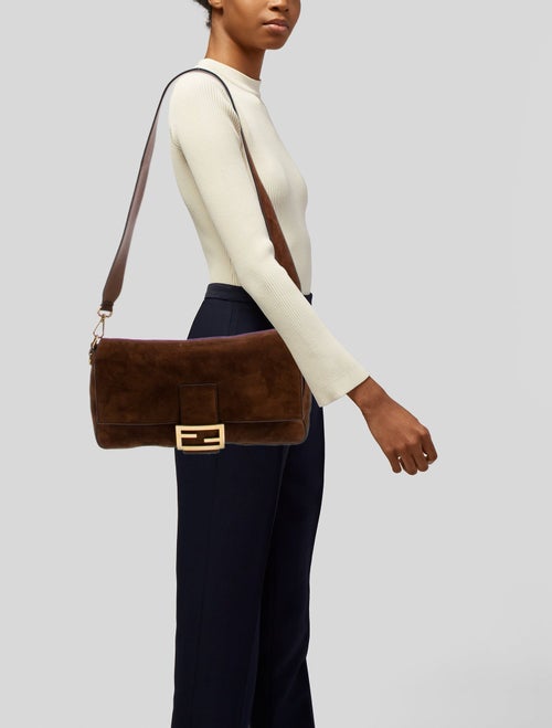 Fendi Suede Baguette Large