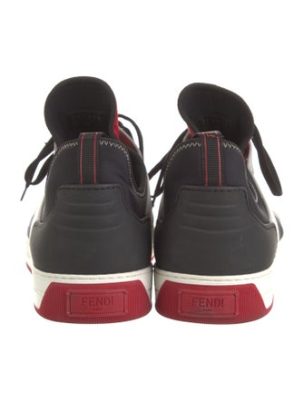 Fendi Leather Printed Athletic Sneakers