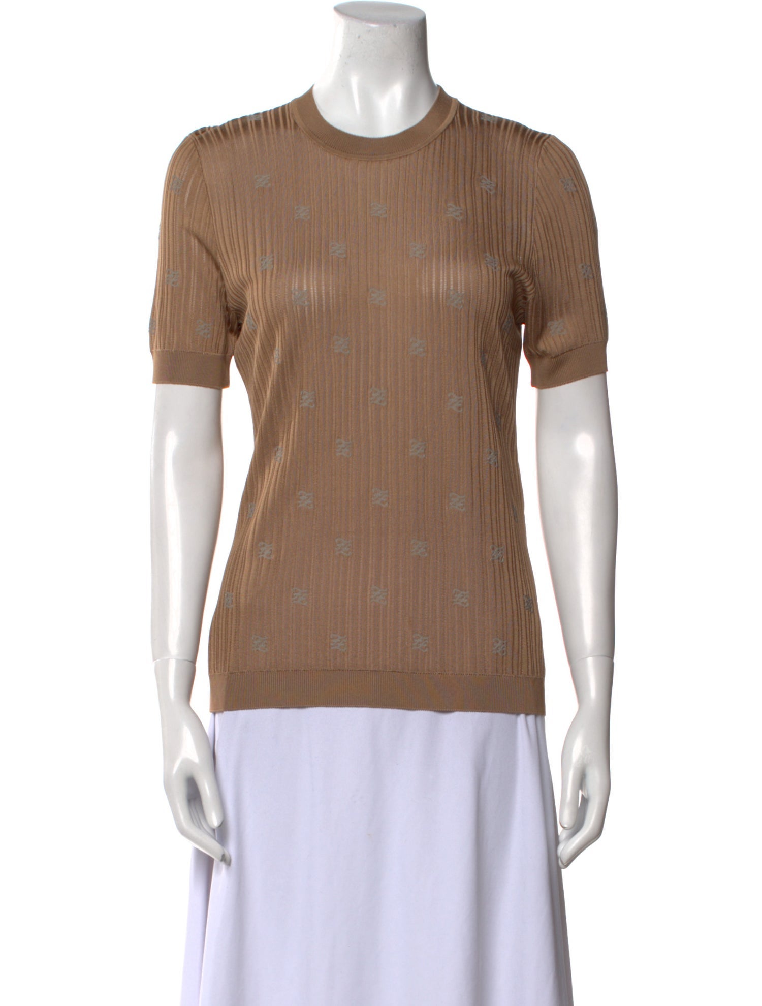 Fendi Printed Crew Neck T-Shirt