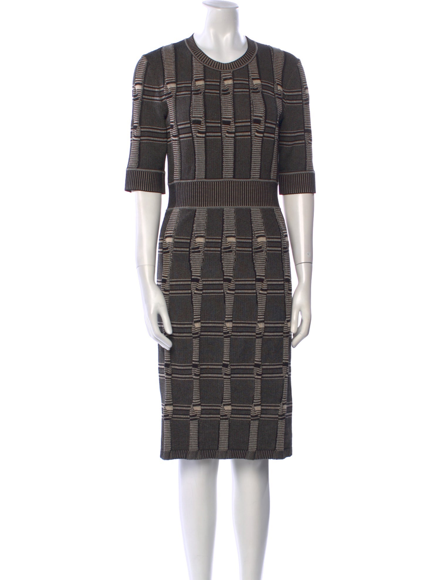 Fendi Plaid Print Mini Dress