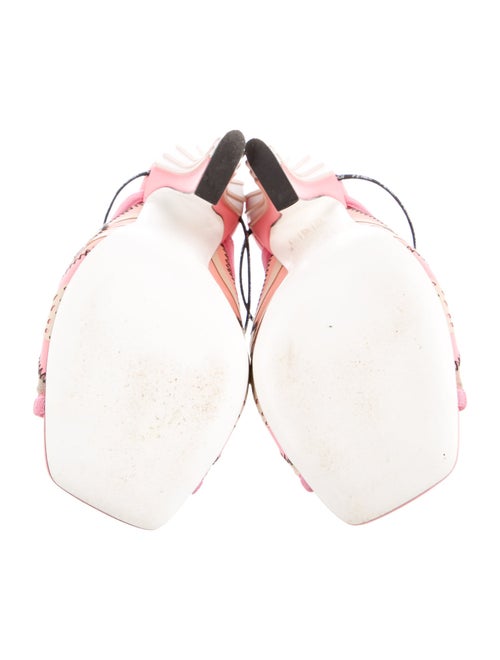 Fendi Printed Mesh Accents Sandals