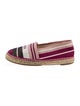 Fendi Striped Glitter Accents Espadrilles