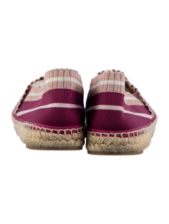Fendi Striped Glitter Accents Espadrilles