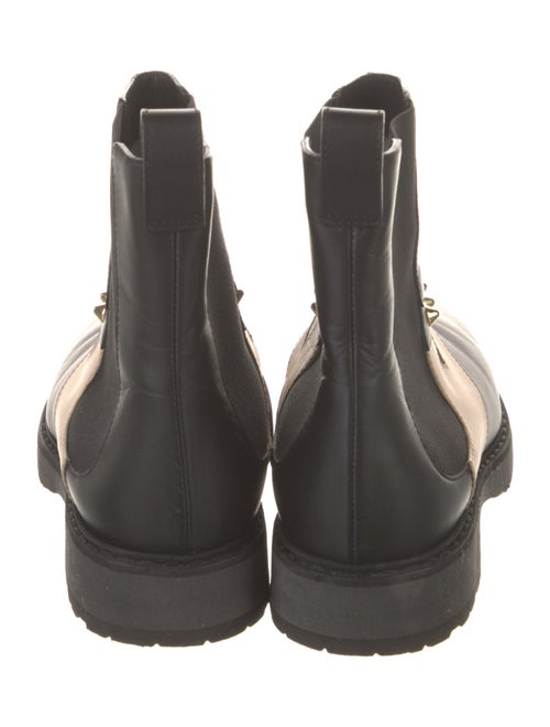 Fendi Monsters Motif Leather Chelsea Boots