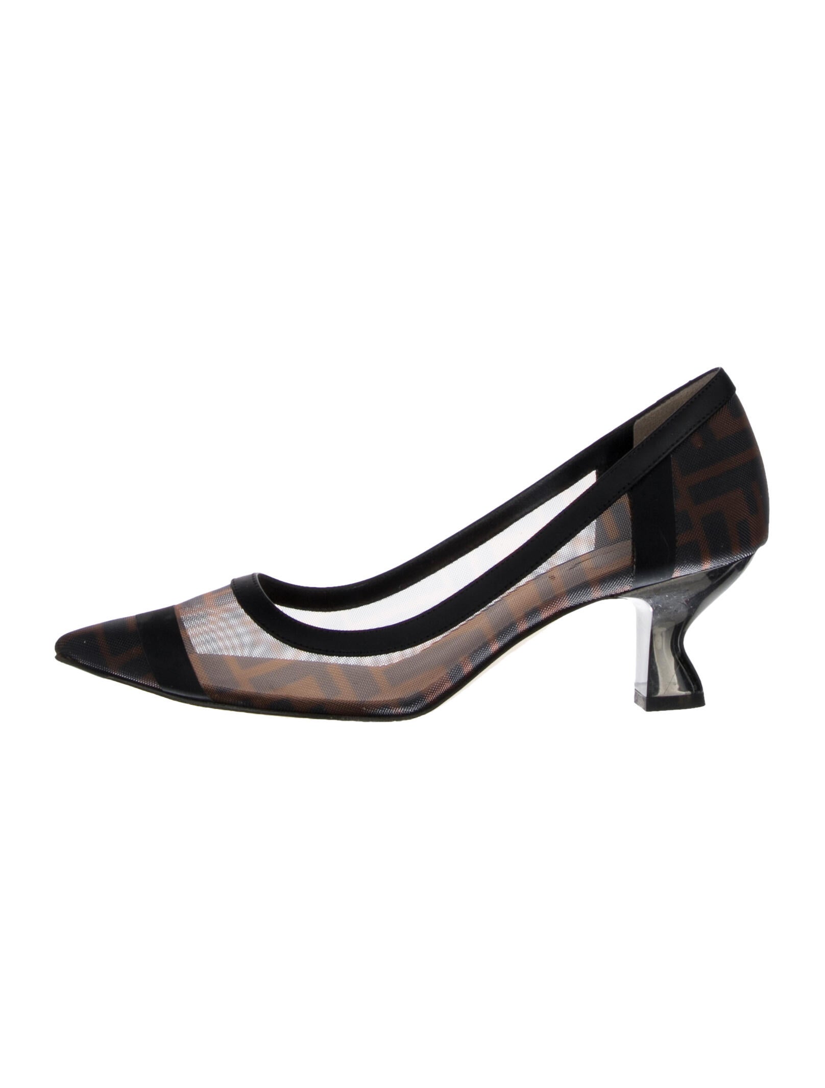Fendi Zucca FF Logo Mesh Pumps