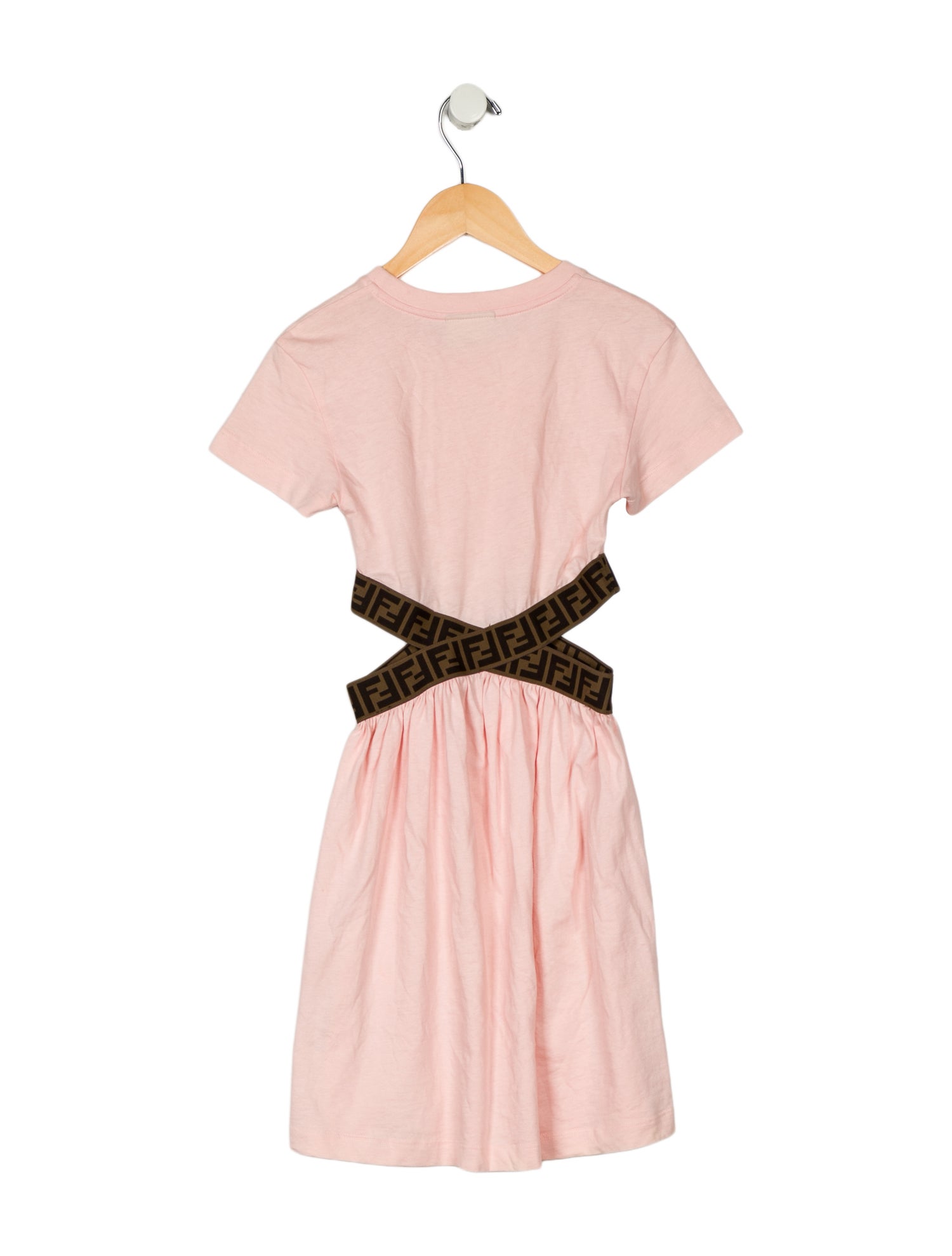 Fendi Girls' Zucca Cut-Out Dress