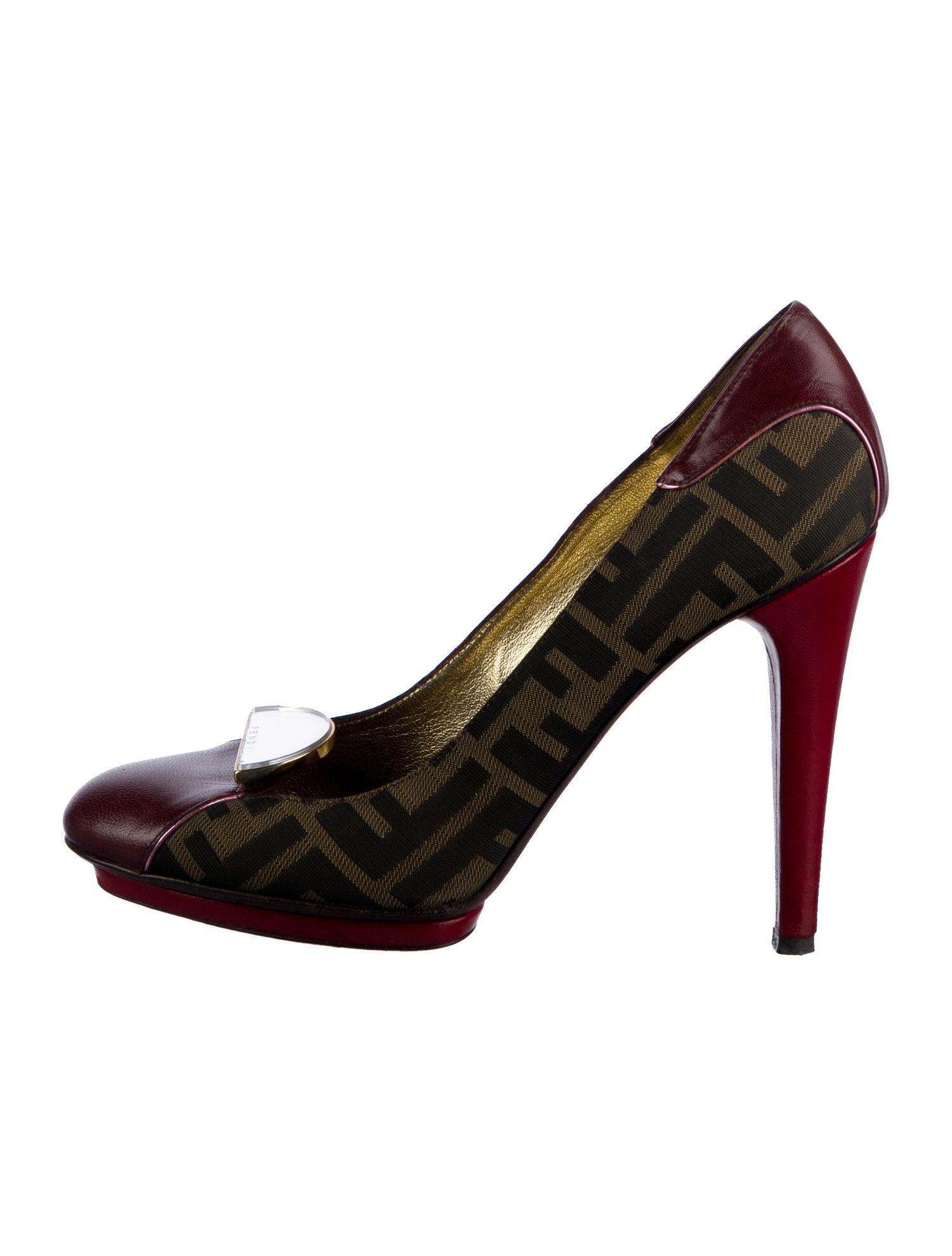 Fendi Zucca FF Logo Printed Pumps
