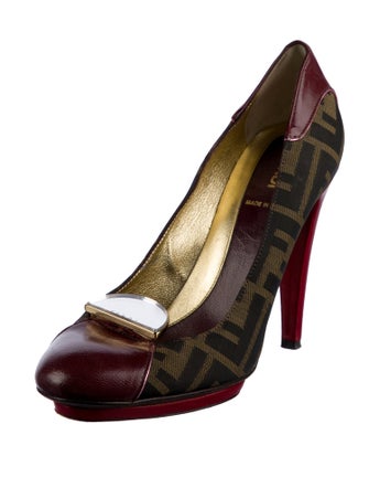 Fendi Zucca FF Logo Printed Pumps