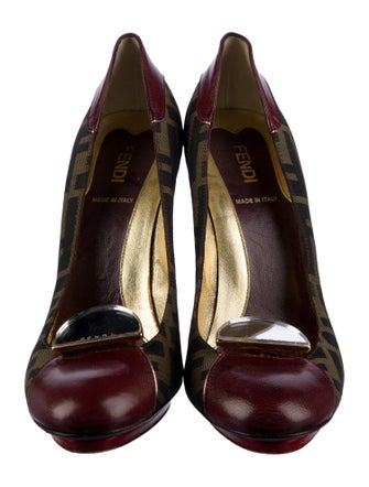 Fendi Zucca FF Logo Printed Pumps